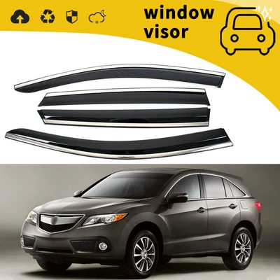 Rain shield MDX RDX CDX RLX ILX - 12-rdxplastic-with-bright-strip-adhesive-4