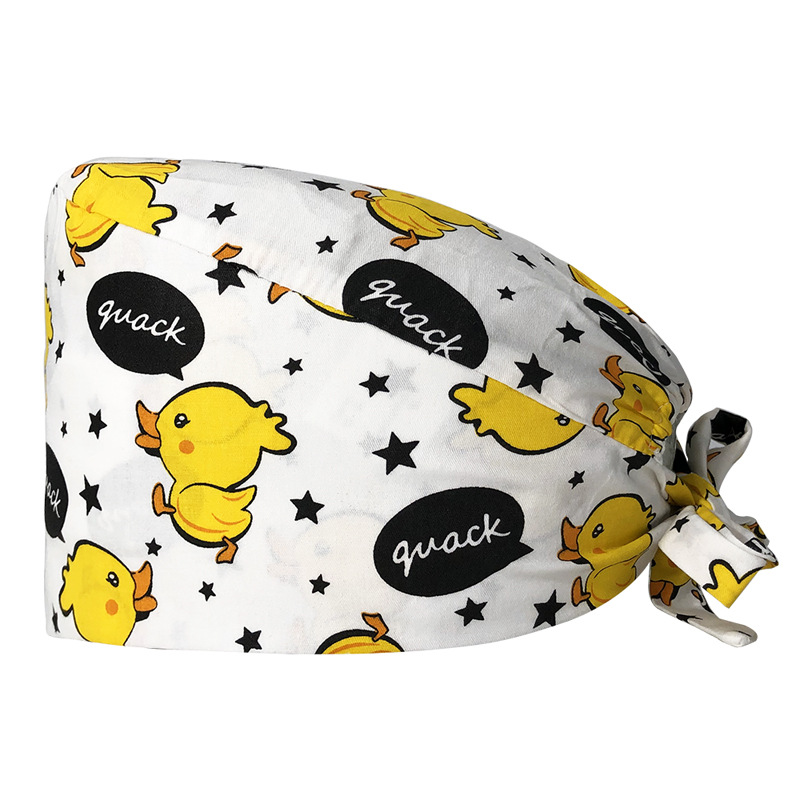Nuevo Gorro de Enfermera para UCI con Lindos Estampados, Algodón Puro, Gorro de Cocina, Odontología, Belleza y Medicina, Unisex, en Existencia.
