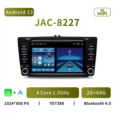 Suitable for Skoda Octavia Mk2 DVD Navigation - 8227-android-13-4-core-2g64g-8inch