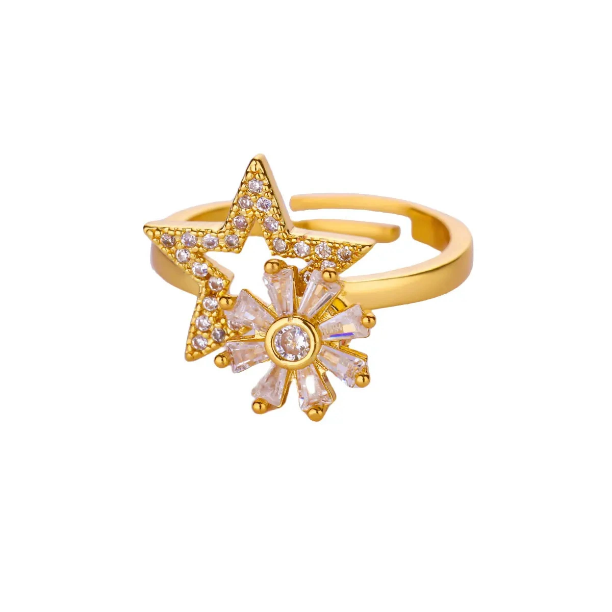 Ring, Amazon, diamond encrusted, 18 carat, flowered