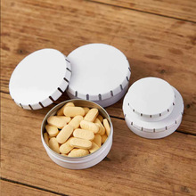 现货马口铁盒迷你噼啪盒子圆形金属收纳铁盒空盒薄荷糖果唇膏小盒