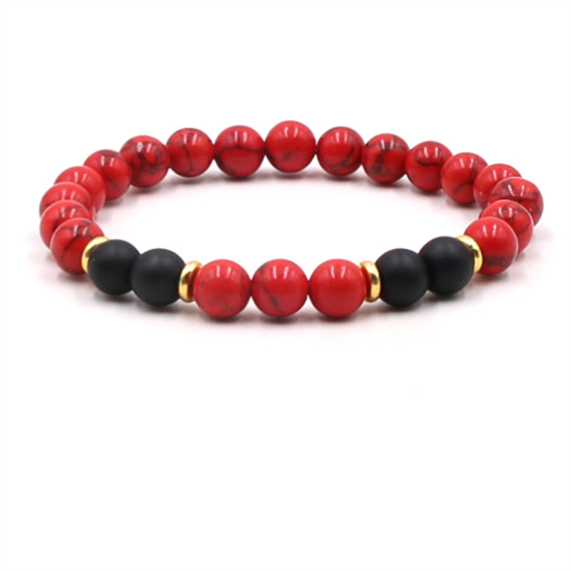 Comercio exterior de la fábrica nueva pulsera de cuentas personalizada Ojo de Tigre turquesa Amazon pulsera de ágata natural pulsera