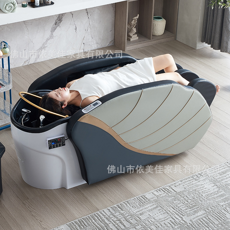 Cama de champú para masaje tailandés con calentador de agua, cama de spa para la cabeza con circulación de agua, calentador de agua con vapor para uso en salones de belleza.