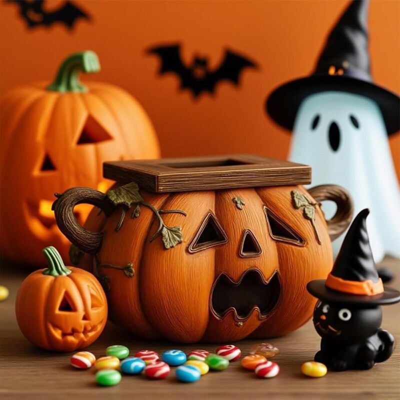 大量现货Halloween Pumpkin Tissue Box Holder万圣节南瓜纸巾盒|undefined