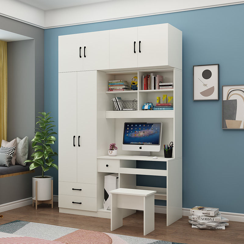 wardrobe desk one Simplicity modern Small apartment bedroom children The computer table Desk Bookcase household wholesale