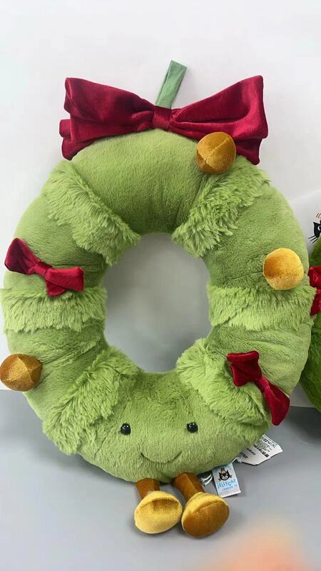 蝶結びのクリスマスツリー、スプルースのクリスマスツリー、クリスマスリース、ぬいぐるみ、装飾人形、ギフト|undefined