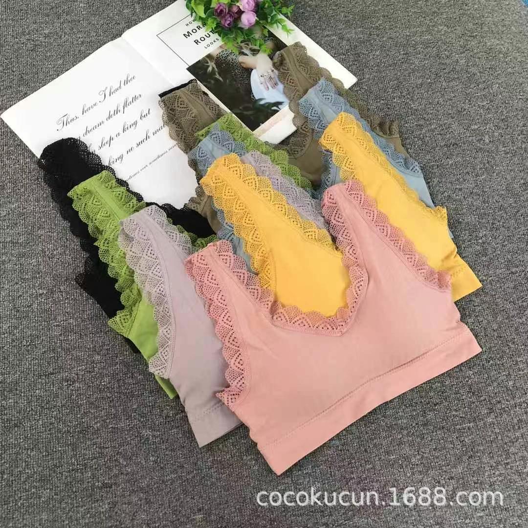 Nuevo juego de ropa interior deportiva de microcommercio mujer sin marcas de una pieza de juego de sujetador de yoga antichoque