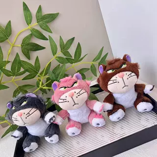 搞怪路西法猫钥匙扣毛绒挂件创意斜眼小猫包包挂饰抓机公仔小玩偶