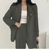 Dark gray suit
