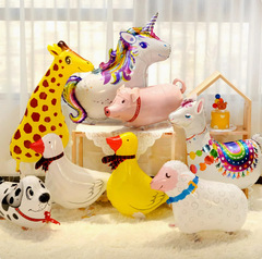 漫画の動物アルミフィルムウォーキングバルーン子供の誕生日パーティーパーティー装飾用品ウォーキングペットバルーン