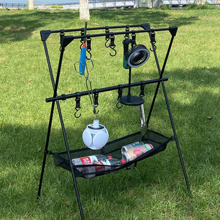 Outdoor portable storage rack camping hanger folding drying rack triangle rack aluminum alloy