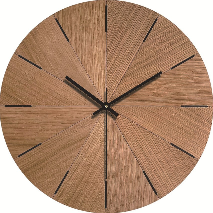 Cross-Border Hot-Selling Simple Wooden Clock Living Room Study Decorative Painting Wall Clock Creative Birthday Gift Silent Wall Clock