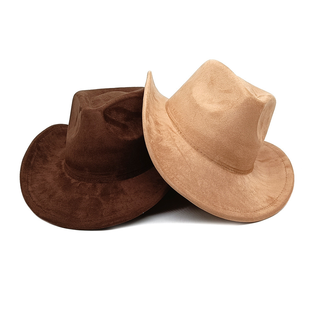 802g Weight Fedora Hat Hats Type Holiday, Daily Occasion Faux Suede Material Solid Color Pattern All Seasons Season Women's Gender Classic Style Style Flat Eaves Rim Women's Classic Style Solid Color Flat Eaves Fedora Hat 3