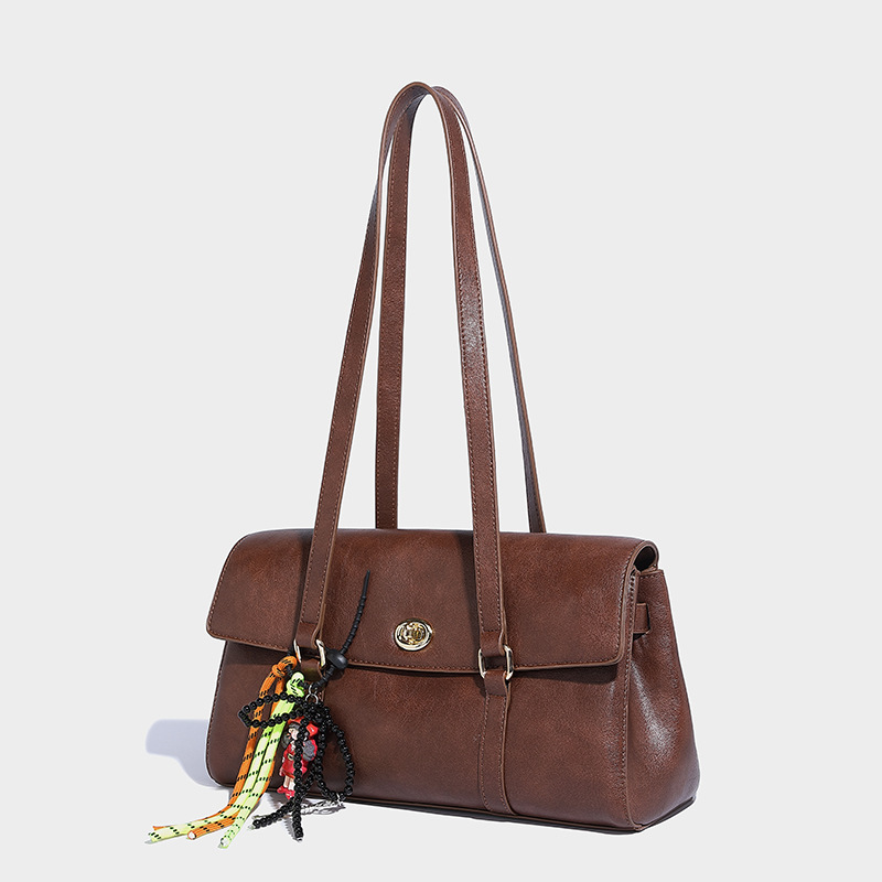 Grote capaciteit enkele schouder oksel met high-end gevoel, kralenhanger voor woon-werkverkeer, modieuze en veelzijdige handheld_voghion.com