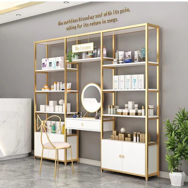 院产品展示柜化妆品护肤品货架展示架陈列柜轻奢置物架展示柜