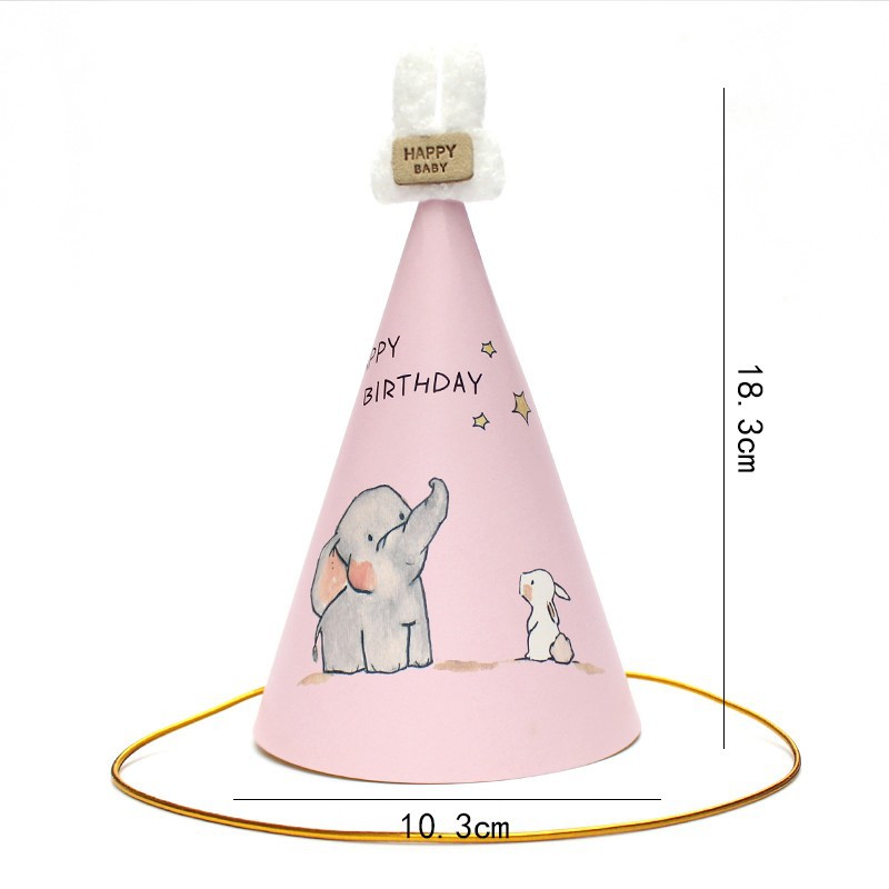 Sombreros de cumpleaños de embalaje independiente, sombreros de fiesta, sombreros de punta, sombreros de fiesta para bebés, sombreros de pastel