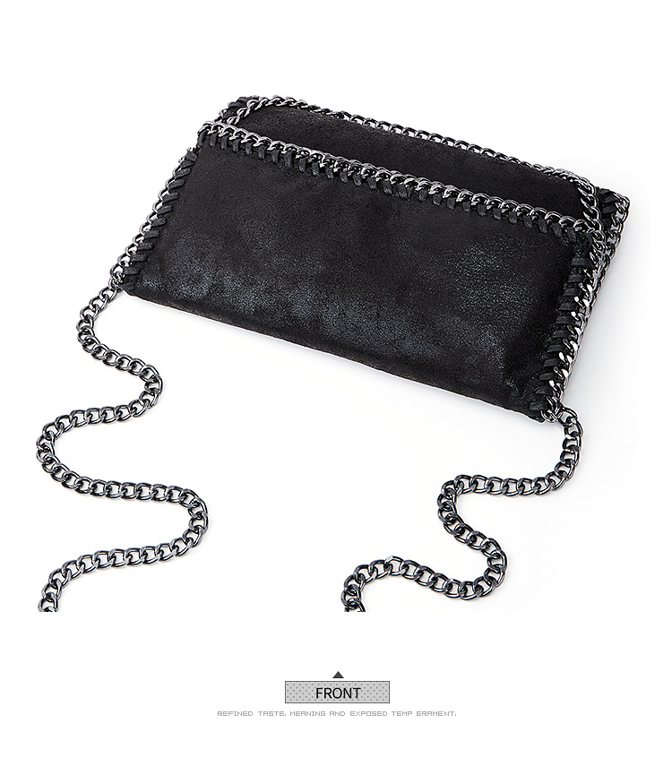 Solid Color Pattern Unisex Small Velvet Solid Color Elegant Streetwear Chain Square Magnetic Buckle Straw Bag