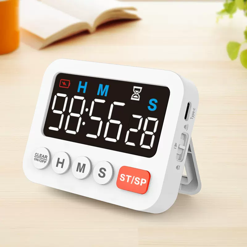 新款学生可视化静音定时器 多功能长方形倒计时器 厨房闹钟提醒器