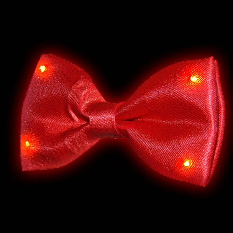 Explosiones transfronterizas arco luminoso corbata noche de baile de negocios hombre arco luminoso LED corbata única mujer