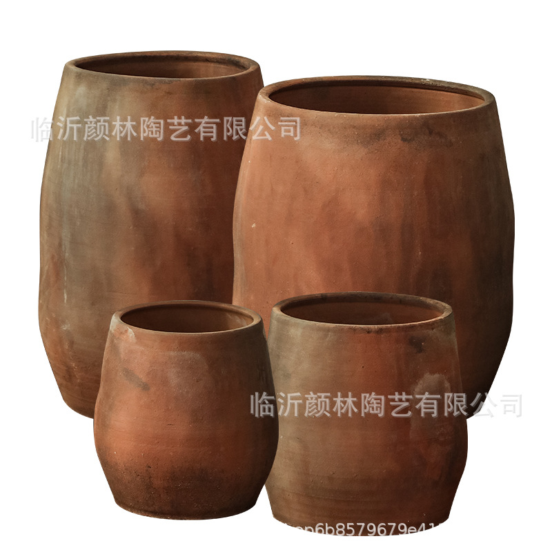 Retro color de cerámica maceta de viento tranquilo maceta de cerámica