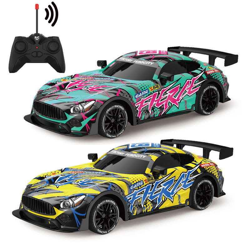2024年新款1:18遥控带灯光漂移车跨境外贸不带电儿童玩具赛车批发