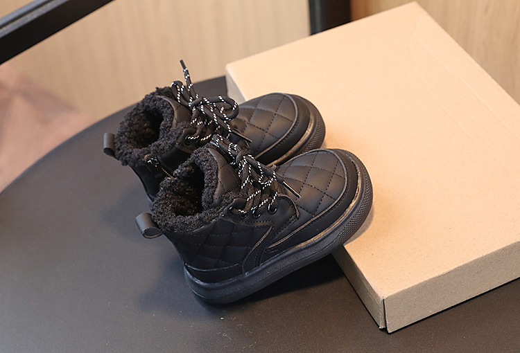 Scarpe per bambini, stivali singoli per bambini, stivali alla moda in cotone per ragazzi_voghion.com