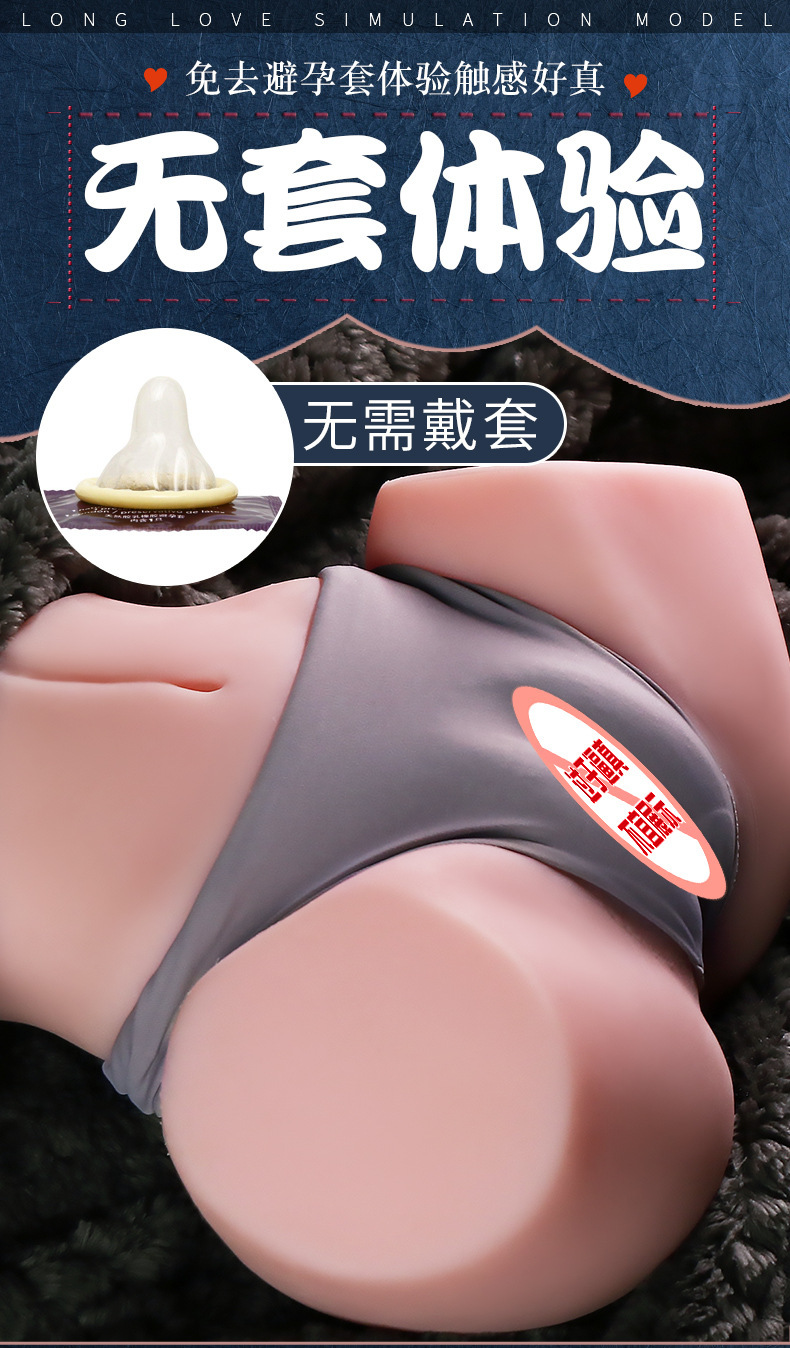 Male Masturbation Airplane Cup Half-Body Doll TPE Inverted Hip Realistic Stroker — detail image 7