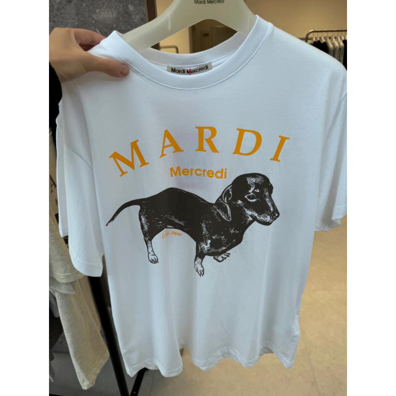 【カウンター品質】韓国マルディトレンドブランド半袖Tシャツリトルデイジードーマンプリントラウンドネックピュアコットンクロスボーダー|undefined