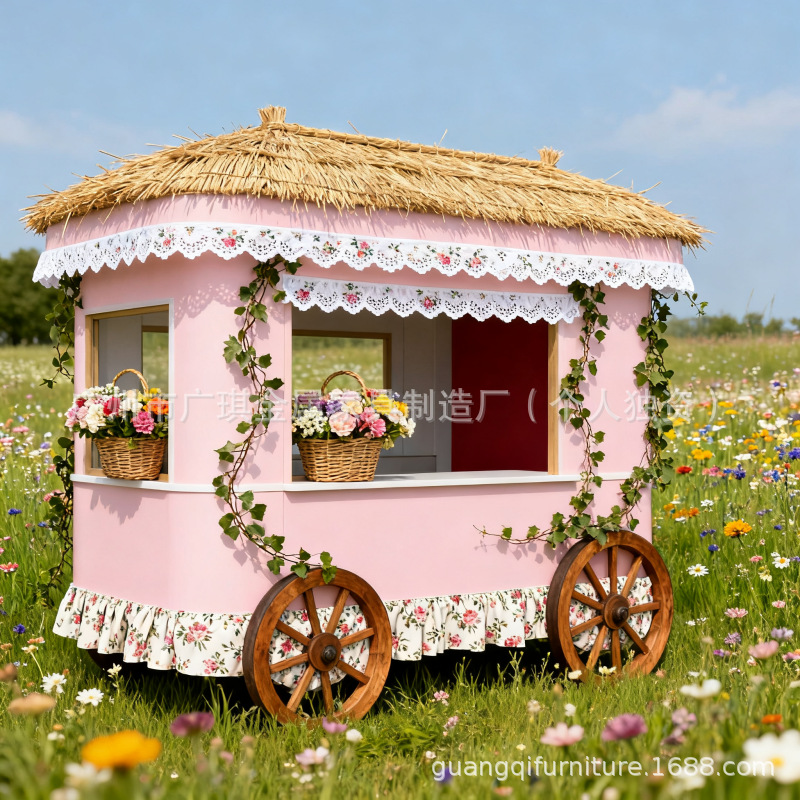 户外广场移动餐车游动售卖亭商业街商铺广州售货车制作