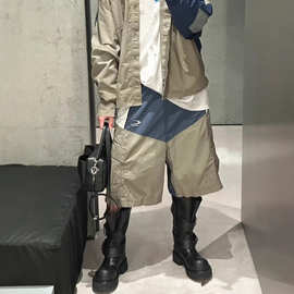 高版本高品质现货BL家2025新款拼接刺绣休闲短裤宽松版型男女同款