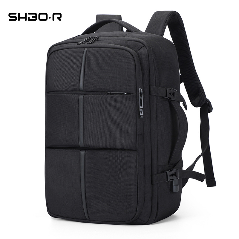 防泼水多功能双肩包 商务出差旅行大容量电脑包USB可充电扩容背包