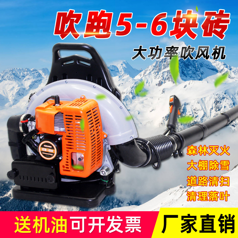 Yingqi ventas directas de fábrica mochila gasolina secador de pelo de efecto invernadero soplador de nieve camino de limpieza extintor de viento