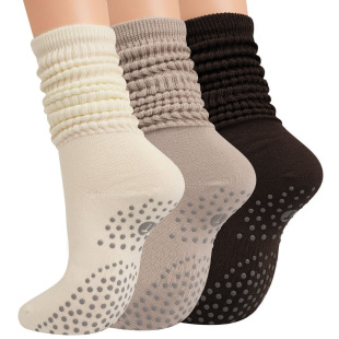 Cross-Border Yoga Socks, Anti-Slip Socks, Mid-Calf Socks, Yoga and Pilates Special Socks, Fitness Sports Calf Socks