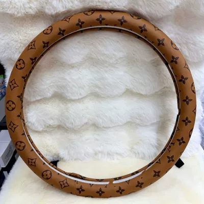 Car Steering Wheel Cover for: Steering wheel cover - round-khaki-default