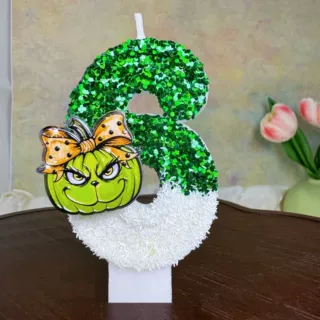 数字蜡烛圣诞节蛋糕生日蜡烛跨境电商temu亚马逊圣诞南瓜装饰蜡烛