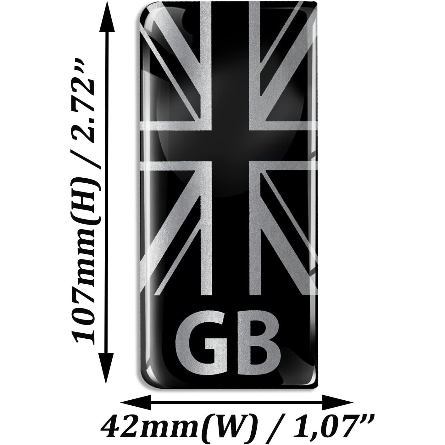 Amazon UK GB sello de gel placa adhesiva 3D pegatinas estéreo se pueden personalizar image 3