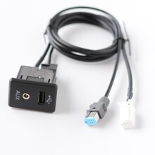 适用日产天籁/逍客/奇骏/蓝鸟骐达骏逸改原装CD机扩展USB/AUX线缆