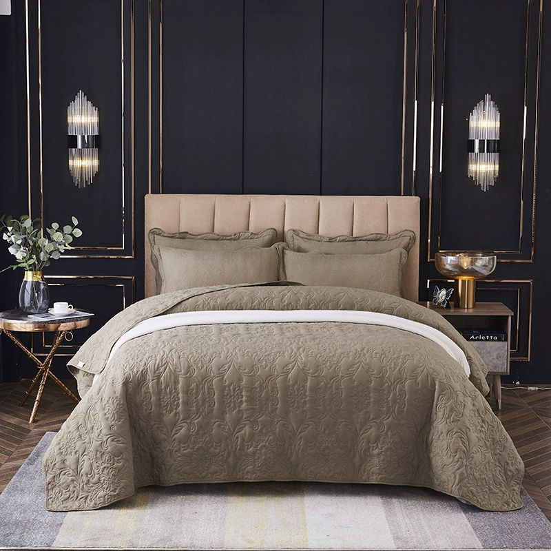 Quilted Sheet Set, 3-Piece Washable Bedding, Multiple Sizes 220×240 / 240×250 cm, Various Colors