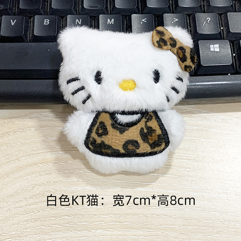 新品レオパードkt猫ぬいぐるみストラップ蝶結び子猫人形ブローチバッグチャームキーホルダーカップストラップ|undefined