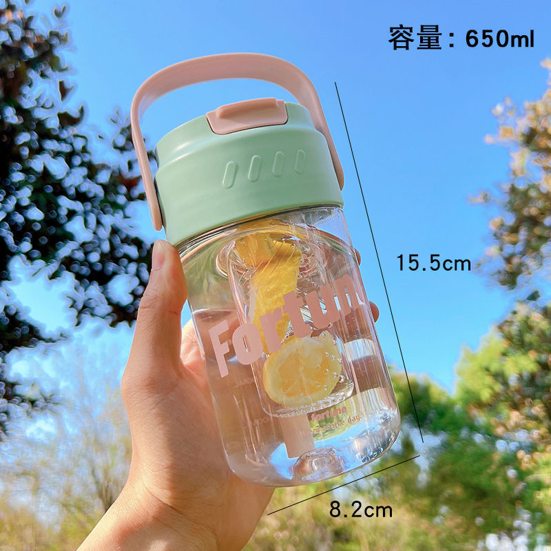 女子学生の高颜値花茶杯大容量携帯コップ運動ストローカップ|undefined
