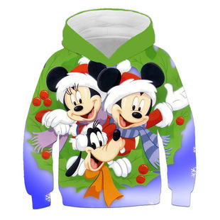 Cross-border 2024 Spring and Autumn 3D Digital Printing Children's Loose Comfortable Shoulder Top Cartoon Cute Animation Character