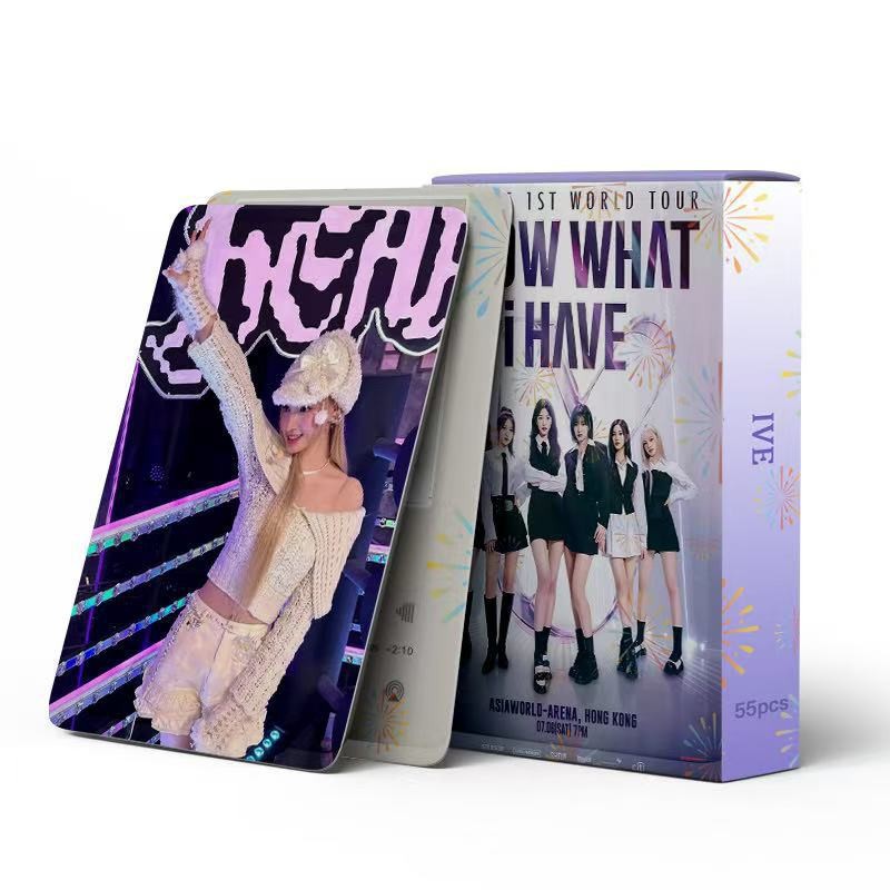 Cadena total, una gran cantidad de stock, 55 hojas de tinta BT SK IVE ATEEZ KPOP, estrellas coreanas alrededor de LOMO