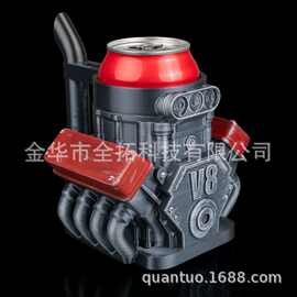 跨境机械朋克 V8 发动机罐架 工业风桌面饮料收纳架155