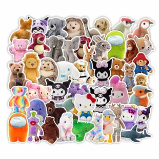 50 Plush Toy Waterproof stickers Tablet Water Cup Stationery Suitcase Luggage Decoration stickers