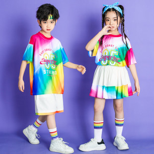 Children's Children's Cheerleading Costume Dance Costume Suit Kindergarten Class Costume Primary School Students' Sports Meeting Performance Costume