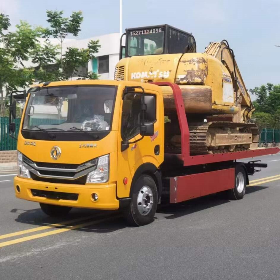 东风多利卡蓝牌重载清障车  下沉清障板 道路救援车违章车辆拖车