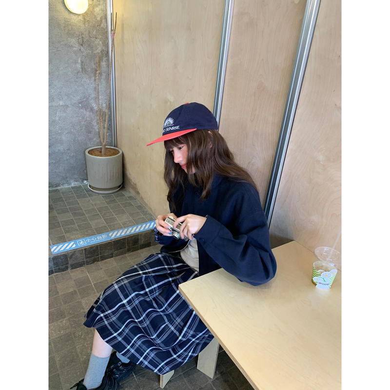 American-Style Stand-Up Collar Reversible Zipper Jacket for Women, Autumn Retro Casual Baseball Jacket