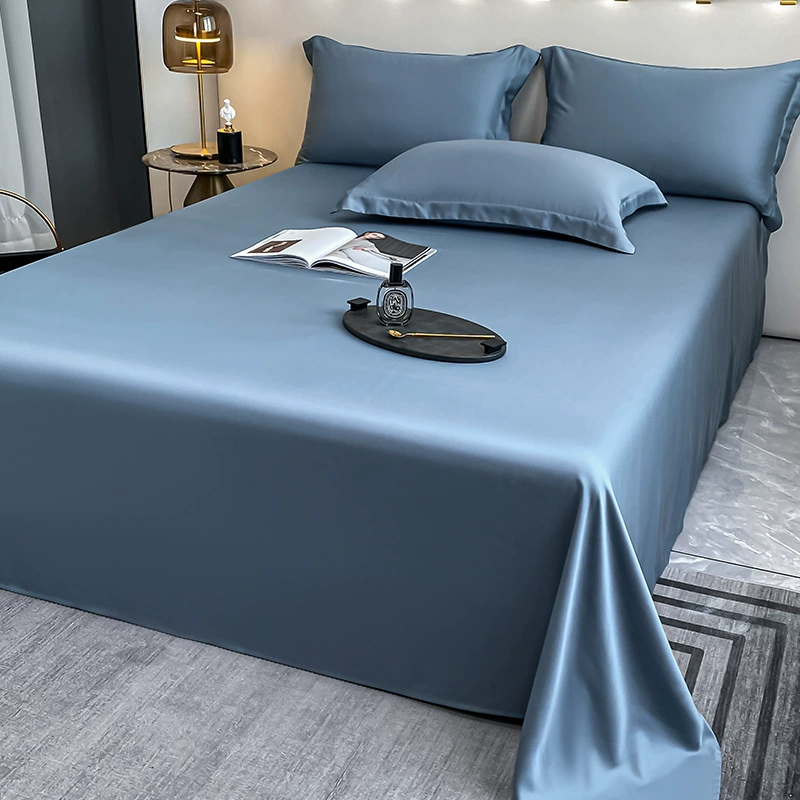Летнее шелковистое постельное белье: простыня, наволочка, комплект простыни и наволочек для двуспальной кровати, 100 штук