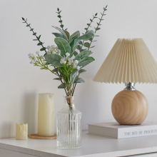 厂家货源 金钱叶尤加利兔耳叶满天星 仿真植物跨境现货圆叶枝