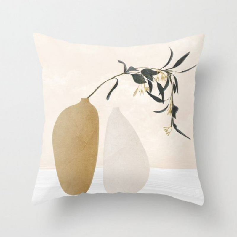Flower Printing cushion cover Pillow case Home Decorativ跨境